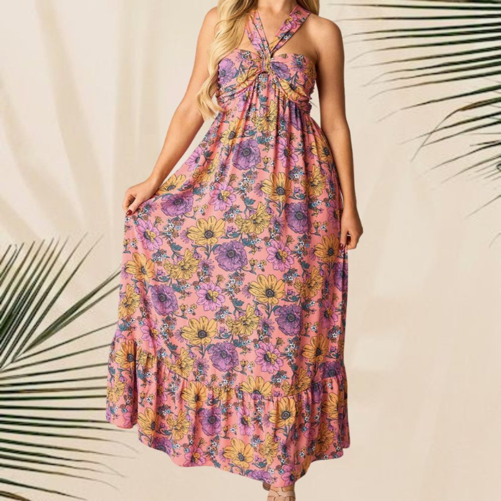 Buddy Love Charlotte Halter Maxi Dress -- Nectar